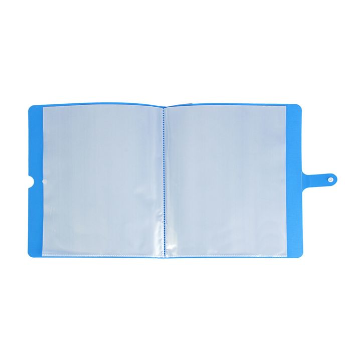 Папка с 20 прозрачными вкладышами А4, 420мкм Neon Drive, с застежкой, + стикер, микс