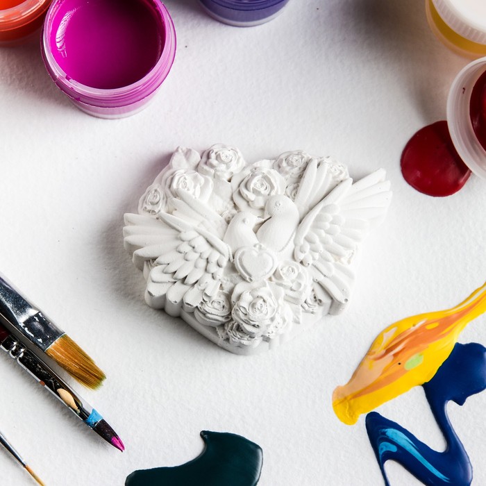 Фигурка-раскраска "Влюблённые голуби"