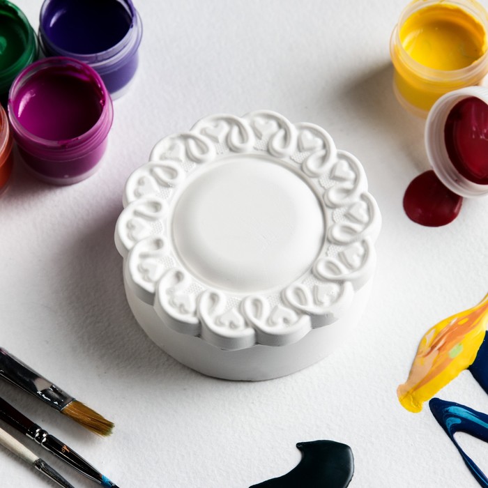 Шкатулка-раскраска "Завиточек" круглая