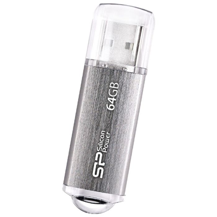 USB-флешка Silicon Power 64Gb Ultima II-I Series SP064GBUF2M01V1S , USB2.0, серебристый