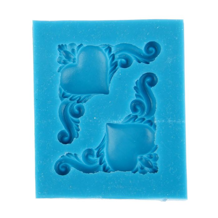 Молд для творчества "Ажурные уголки с сердцем", МИКС