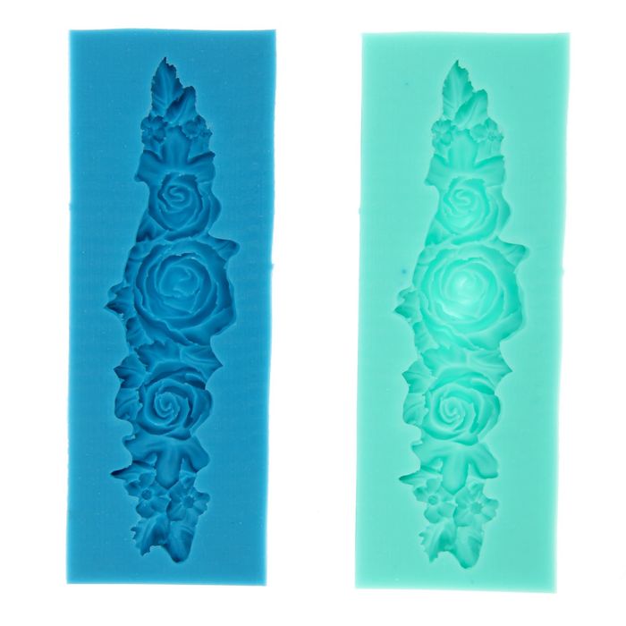 Молд для творчества "Цветочная композиция 1", 3.5х11.5 см, МИКС
