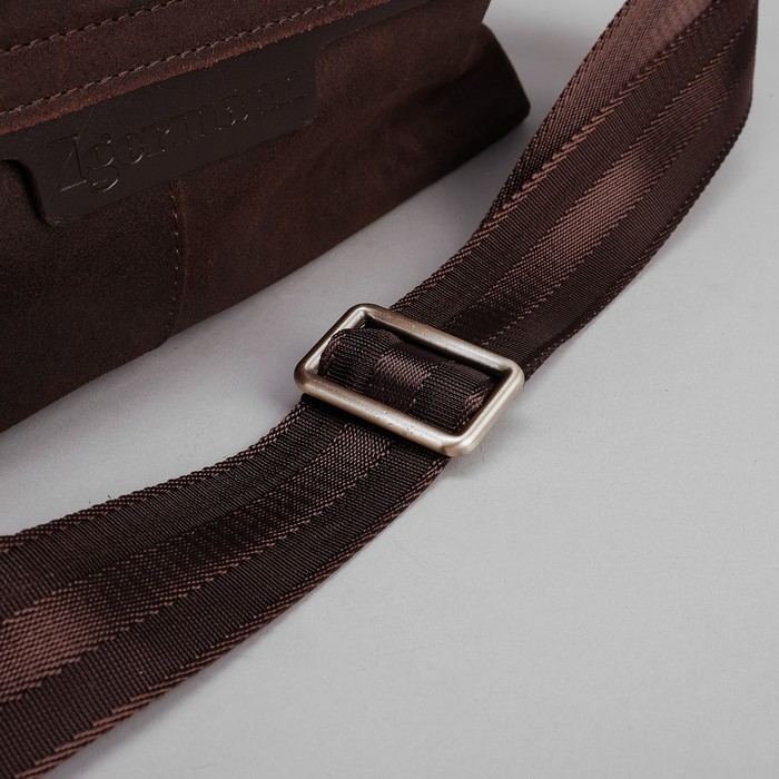 Сумка мужская, 1 отдел, наружный карман, длинный ремень, цвет чёрный