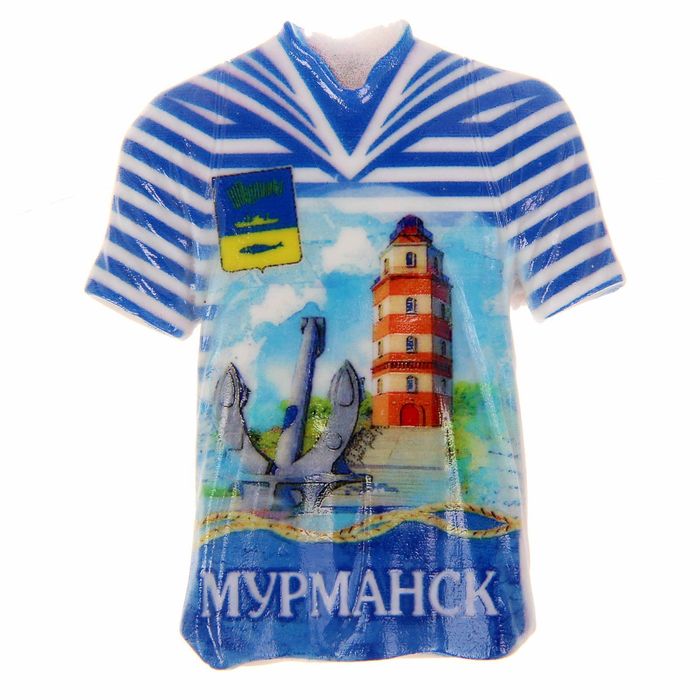 Магнит в форме футболки «Мурманск»