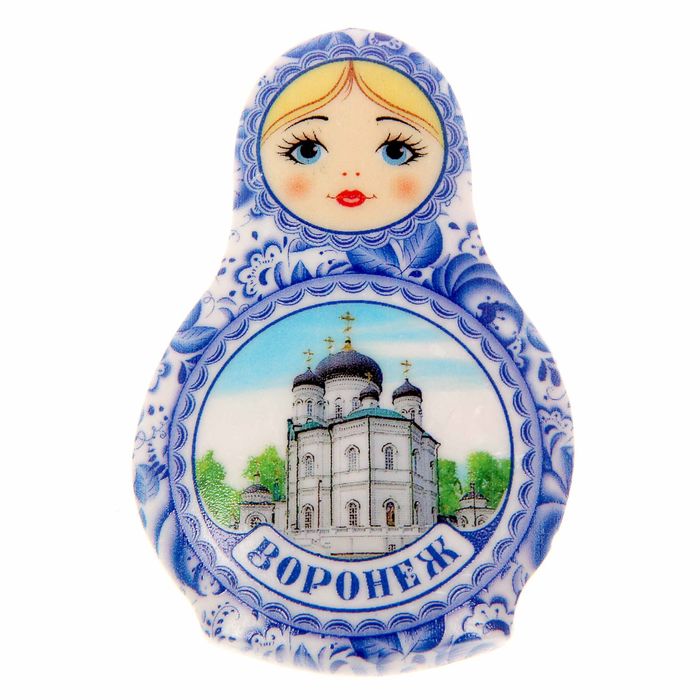 Магнит в форме матрешки "Воронеж"