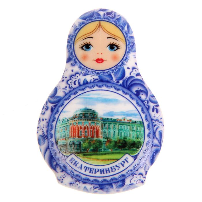 Магнит в форме матрёшки «Екатеринбург»
