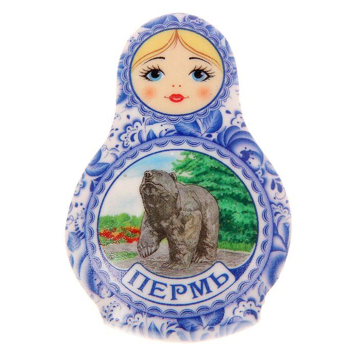 Магнит в форме матрёшки «Пермь»