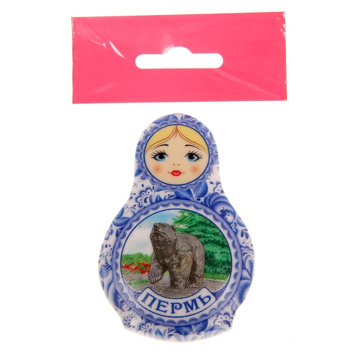 Магнит в форме матрёшки «Пермь»