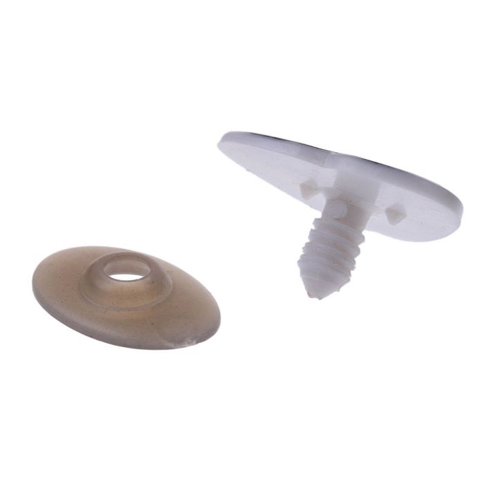 Глаза винтовые сдвоенные, с заглушками, 2 шт, размер 2,9*2,2 см