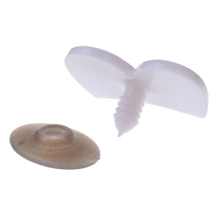 Глаза винтовые сдвоенные, с заглушками, 2 шт, размер 3,3*2,2 см