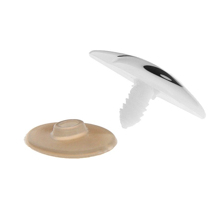 Глаза винтовые сдвоенные, с заглушками, 2 шт, размер 3,5*2,8 см