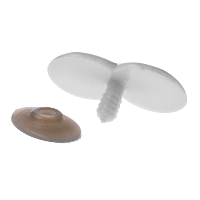 Глаза винтовые сдвоенные, с заглушками, 1 шт, размер 4*2,2 см