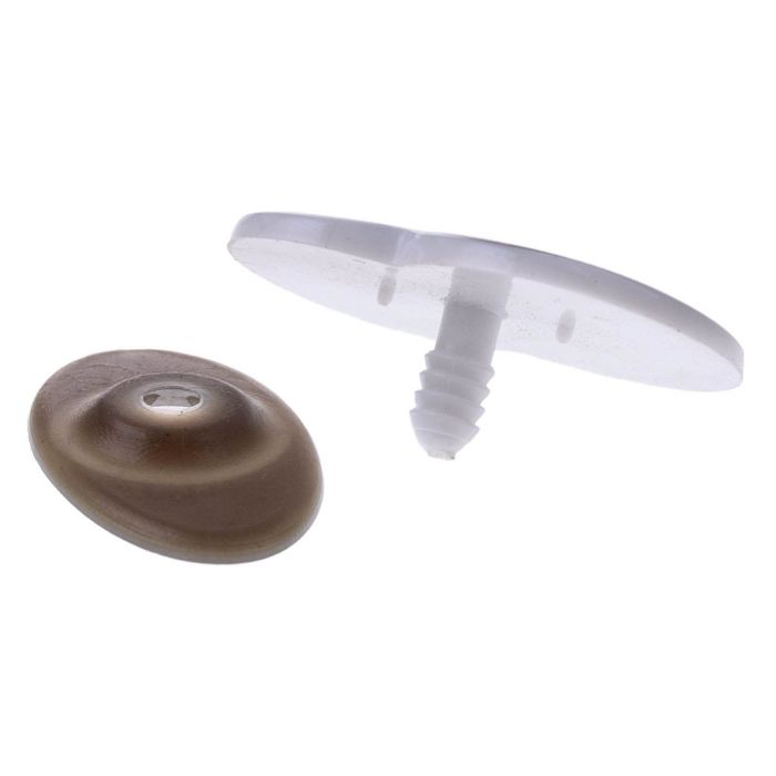 Глаза винтовые сдвоенные, с заглушками, 1 шт, размер 4,4*3,7 см