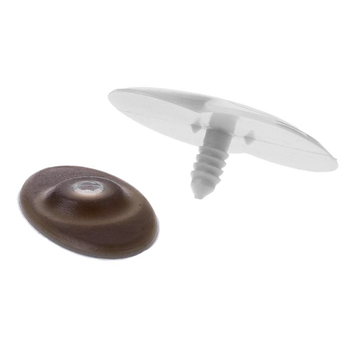 Глаза винтовые сдвоенные, с заглушками, 1 шт, размер 4,4*3,3 см