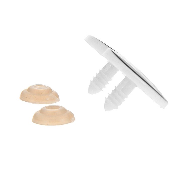 Глаза винтовые сдвоенные, с заглушками, 1 шт, размер 4,9*2,8 см