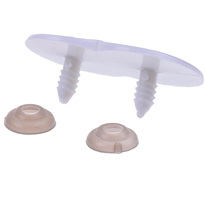 Глаза винтовые сдвоенные, с заглушками, 1 шт, размер 5*3,9 см