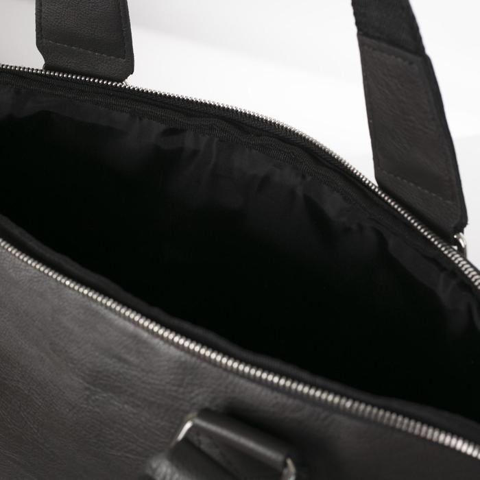 Сумка мужская на молнии "Элегия", 1 отдел, 2 наружных кармана, длинный ремень, цвет коричневый