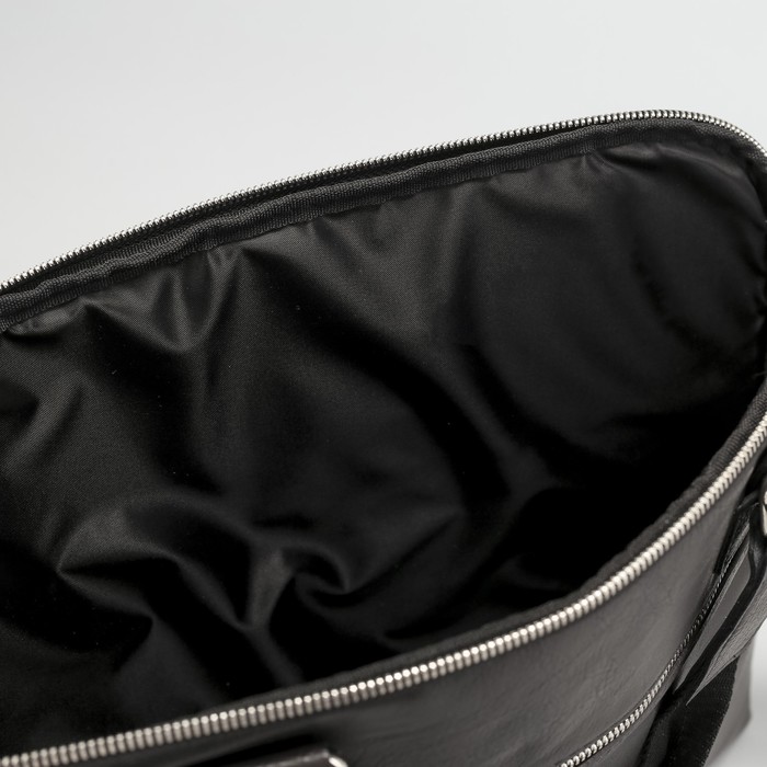 Сумка мужская на молнии "Элегия", 1 отдел, 2 наружных кармана, длинный ремень, цвет коричневый