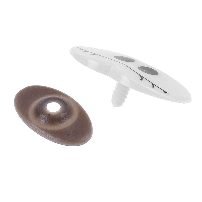 Глаза винтовые сдвоенные, с заглушками, 1 шт, размер 5,2*3,1 см