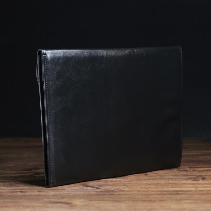 Папка деловая на замке, 1 отдел, цвет чёрный