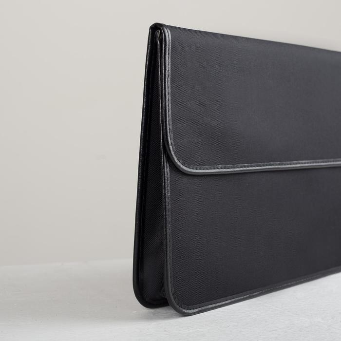 Папка деловая на кнопке, 1 отдел, цвет чёрный