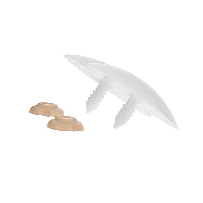 Глаза винтовые сдвоенные, с заглушками, 1 шт, размер 5,6*4,5 см