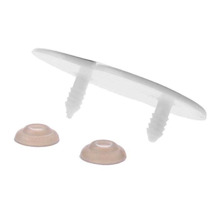 Глаза винтовые сдвоенные, с заглушками, 1 шт, размер 5,6*4,8 см