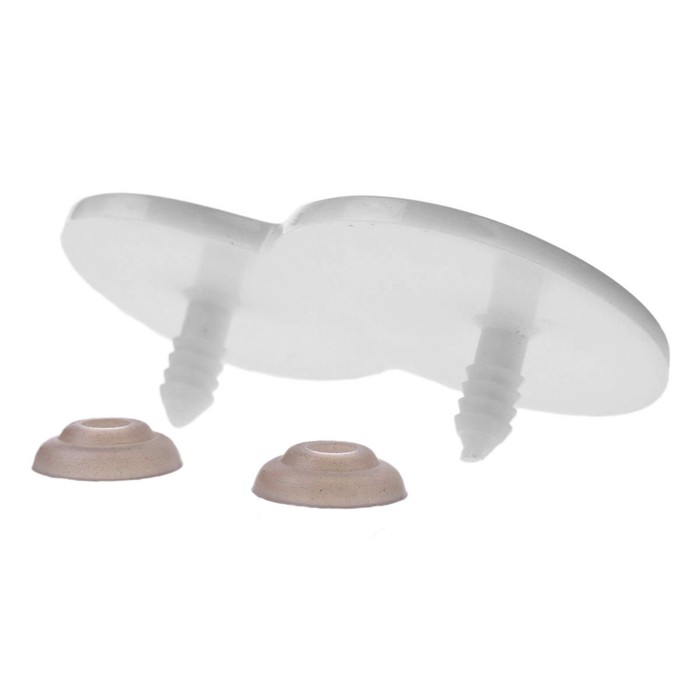 Глаза винтовые сдвоенные, с заглушками, 1 шт, размер 6*4,9 см