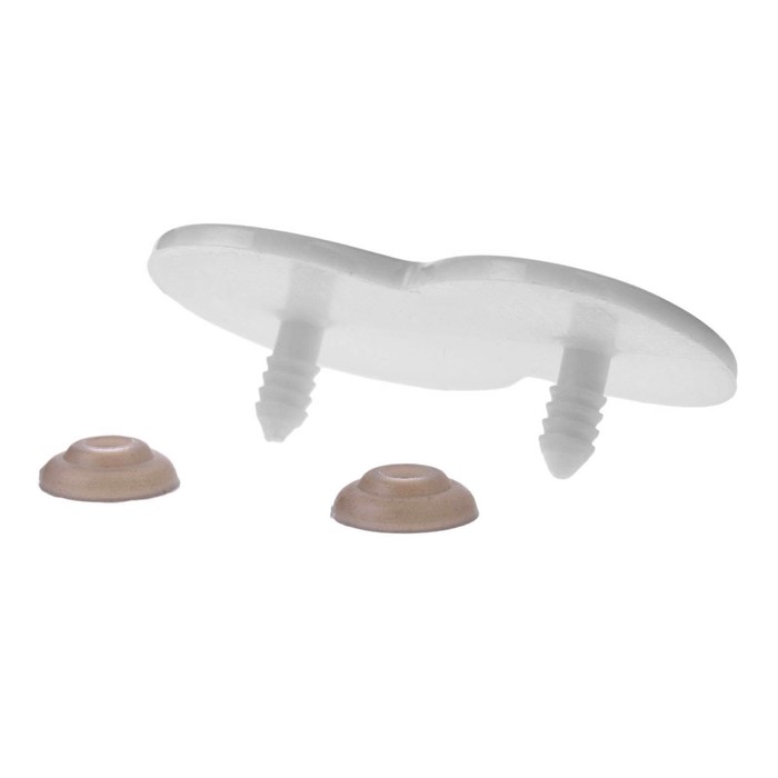 Глаза винтовые сдвоенные, с заглушками, 1 шт, размер 6*4,9 см