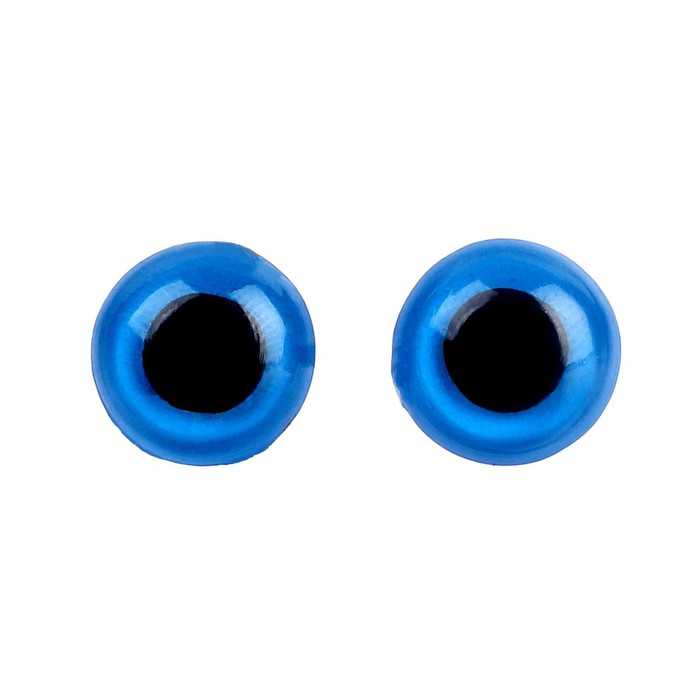 Глаза винтовые с заглушками, полупрозрачные, набор 4 шт, цвет голубой, размер 1 шт: 1×1 см глаза для игрушек школа талантов винтовые с заглушками блестки 18 шт 2 4 см голубой