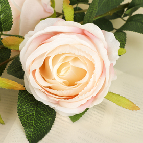Цветы искусственные "Роза" три бутона, 8*80 см, светло-розовая от Сима-ленд