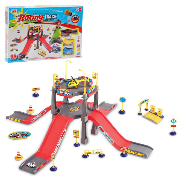 Парковка "Крутые гонки", мотоциклы инерционные