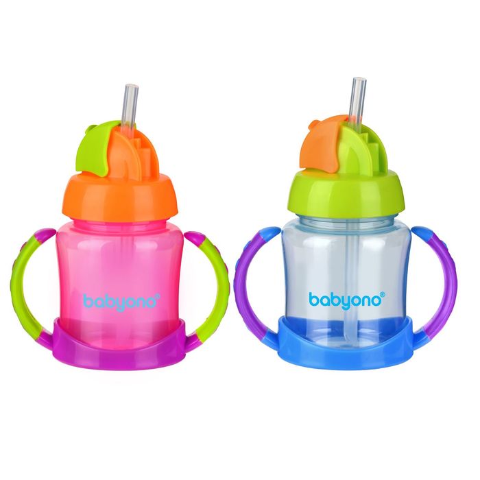 Поильник с трубочкой, 180 мл, от 6 мес., цвета МИКС