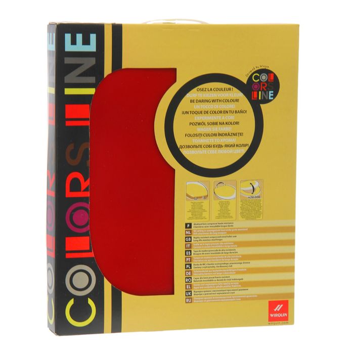 Сиденье для унитаза "Малина", крепление inox, цвет красный