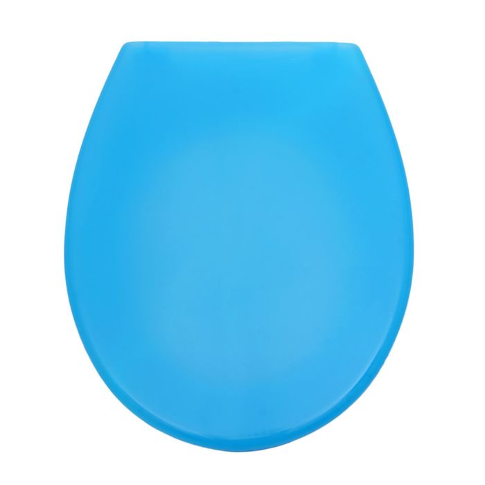 Сиденье для унитаза с большой крышкой "Виктория", цвет голубой лед
