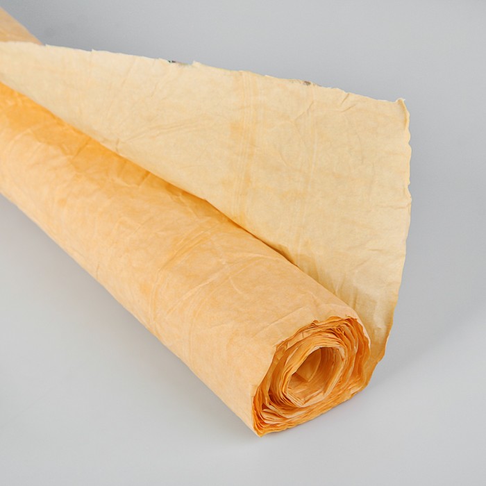 Бумага для декорирования "Де люкс", жатая, желтая, 0,7 х 5 м