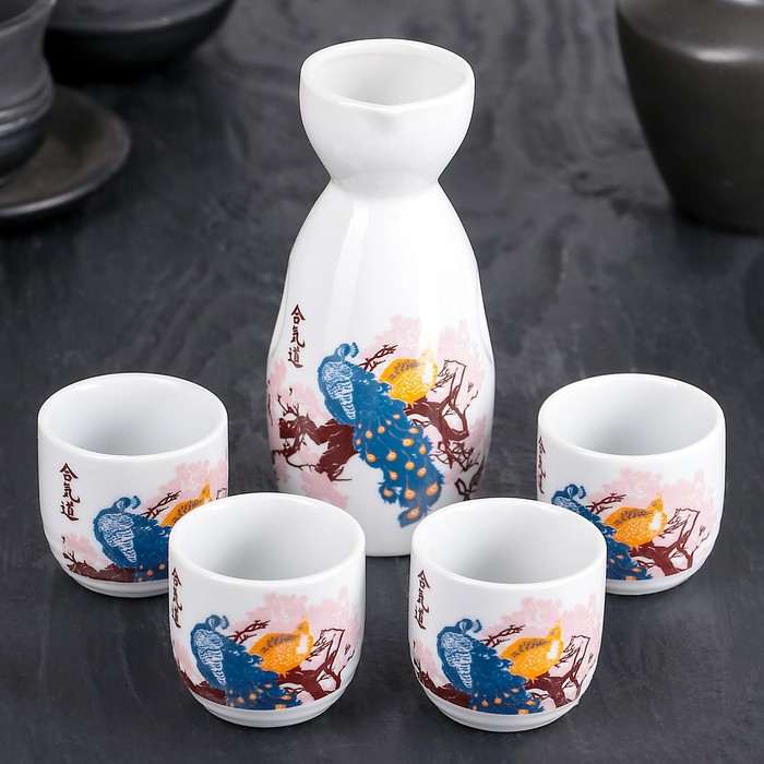 Набор для сакэ "Жар-Птица", 5 предметов: кувшин 180 мл, чашки 50 мл