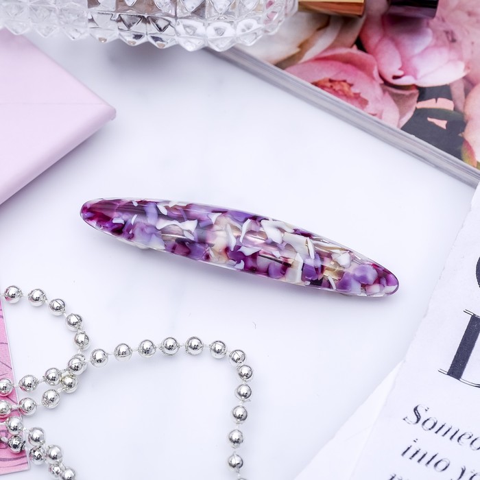 Заколка-автомат "Мурано", фиолетовая