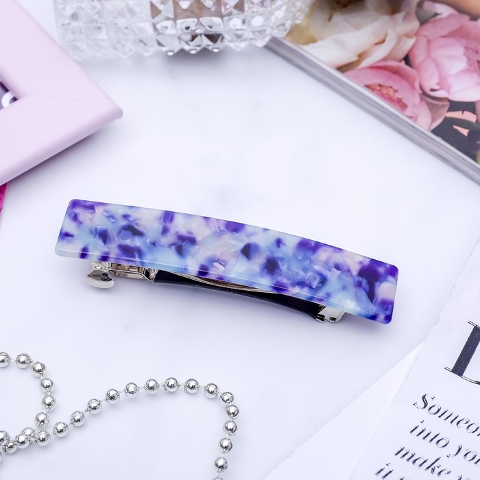 Заколка-автомат "Мурано", голубая