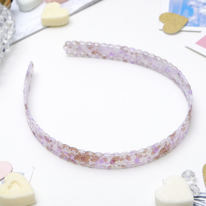 Ободок для волос "Эркас" волнистый кант, микс