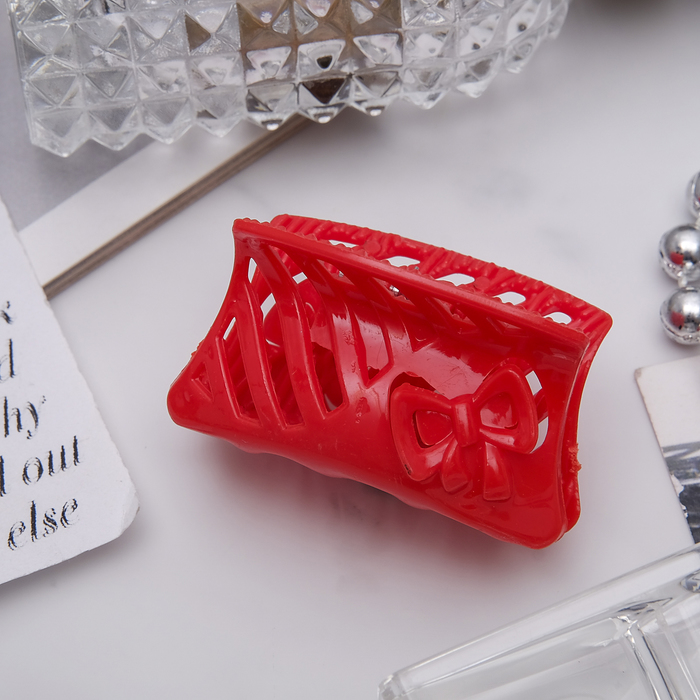 Краб для волос "Адажио" сетка с бантом, микс