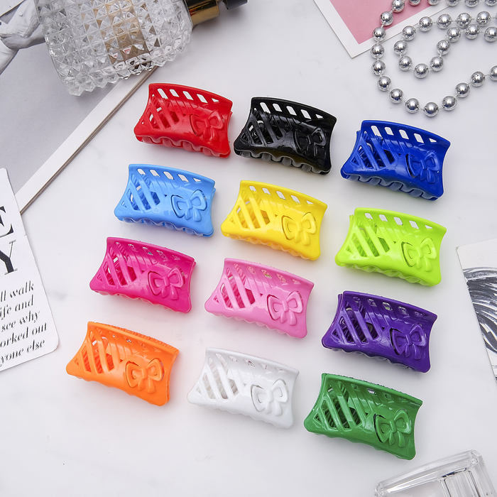 Краб для волос "Адажио" сетка с бантом, микс