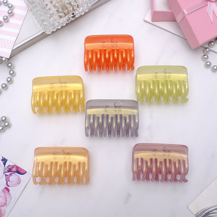 Краб для волос "Перл" перелив, микс