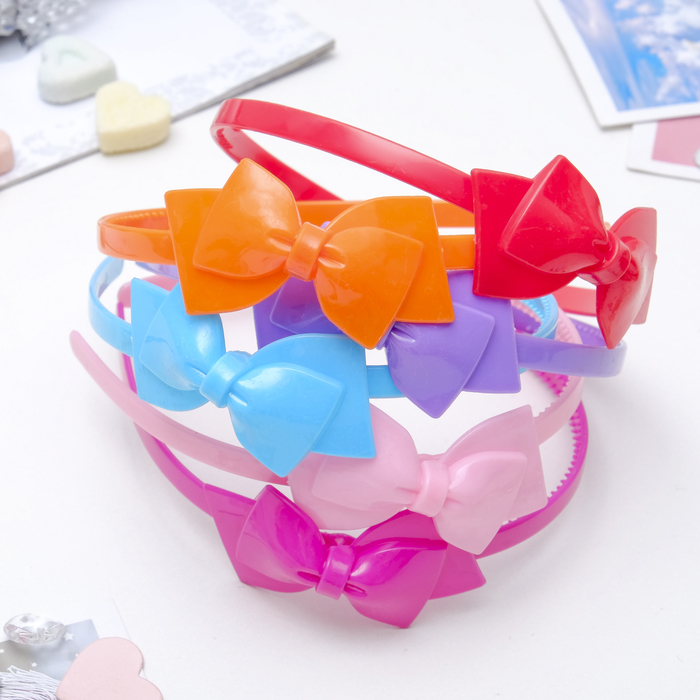 Ободок для волос "Яркость" бант, микс