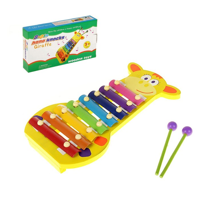 игрушка музыкальная металлофон жираф 44*17*5,5см