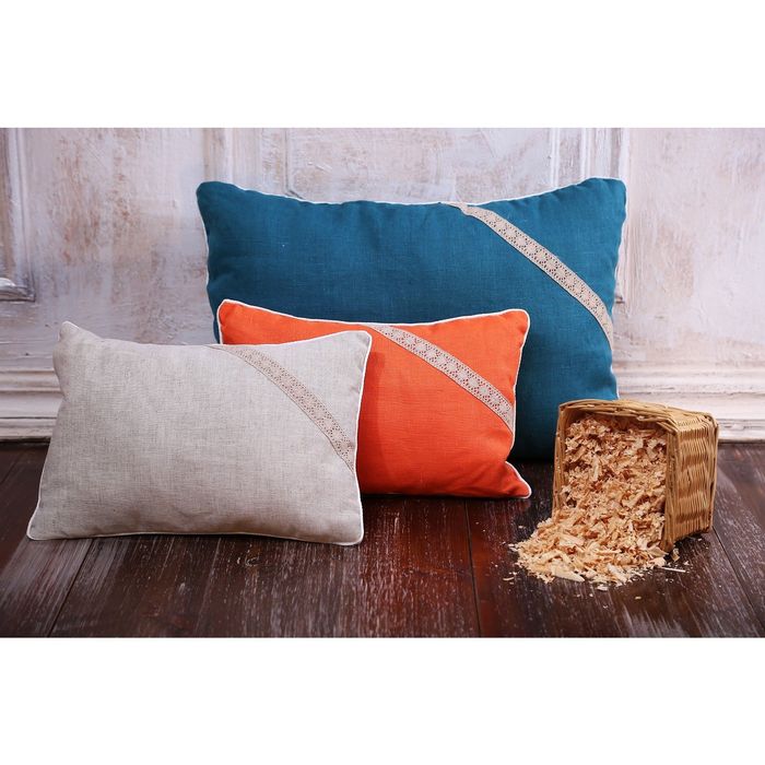 Подушка «Кедровая магия», размер 40х60 см, цвет натуральный, кедровая стружка, лён 100%