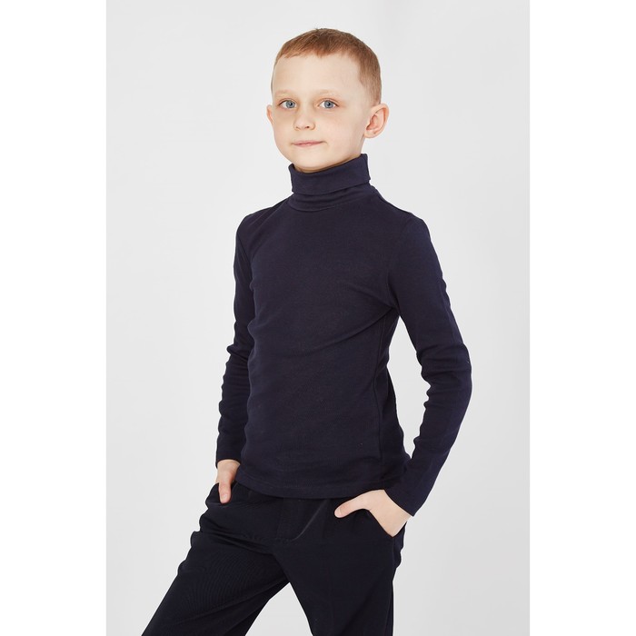 Водолазка для мальчика, рост 122-128 см (32), цвет синий 957-ДКМ-04
