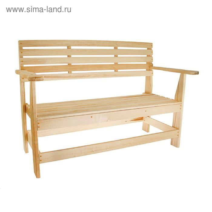 Скамейка с подлокотником, наличник 140×55×90см 
