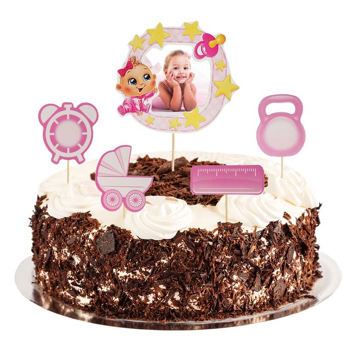 Топперы в торт "Наша малышка" с фоторамкой