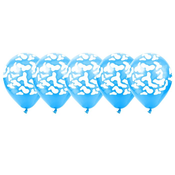 Шар воздушный "Хаки", 12", набор 5 шт., голубой